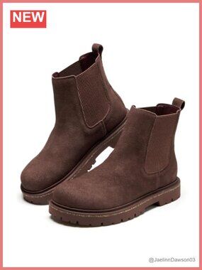 Genuine Leather Chelsea Ankle Boots Memory Foam Non-Slip Women's Booties